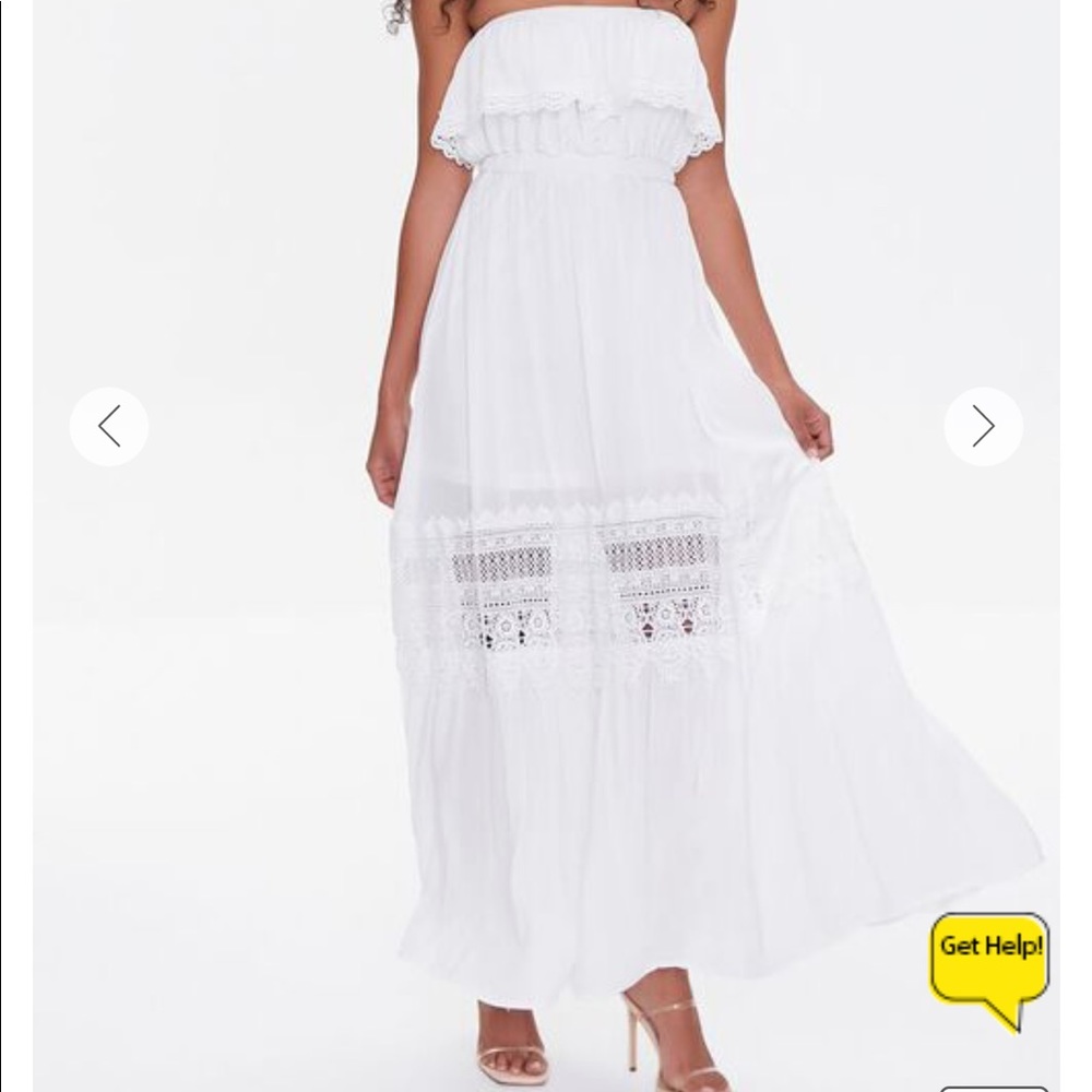 White maxi dress